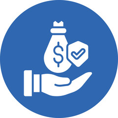 Secure Payment glyph circle icon