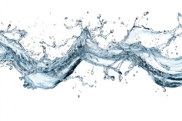 Twisted water splash isolated on white background , ai