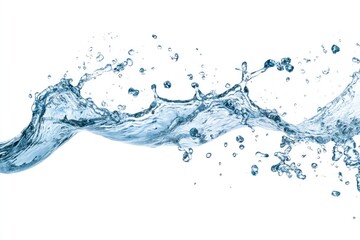 Twisted water splash isolated on white background , ai