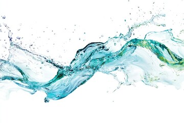 Twisted water splash isolated on white background , ai