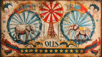 Obraz premium Circus poster wallpaper