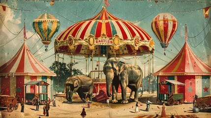 Obraz premium Circus poster wallpaper