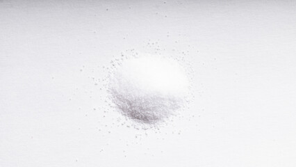 Salt on a white background