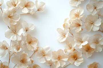 Elegant dried floral background created with Generative AI