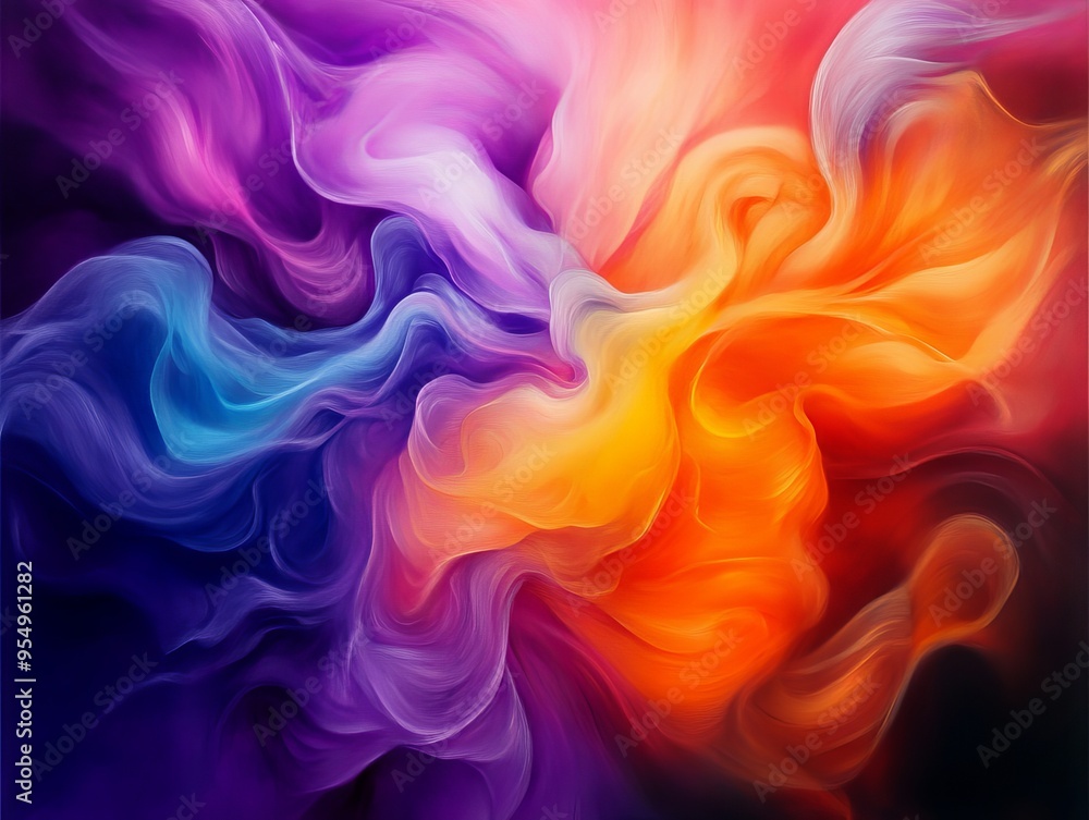 Aufkleber a vibrant abstract swirl of colors blending together, creating a mesmerizing visual experience that 