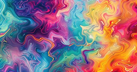 Obraz premium A vibrant abstract design featuring swirling colors that create a dynamic and fluid visual experience.