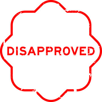 Grunge red disapproved word rubber seal stamp on white background