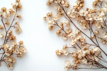 Elegant dried floral background created with Generative AI