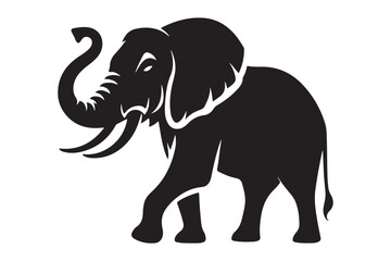 Obraz premium Elephant Icon Silhouette Simple Vector Design