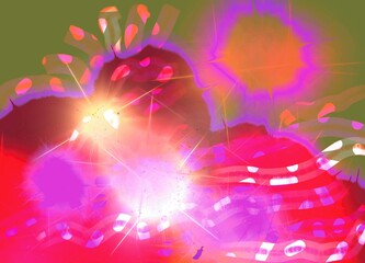 abstract background with flowers