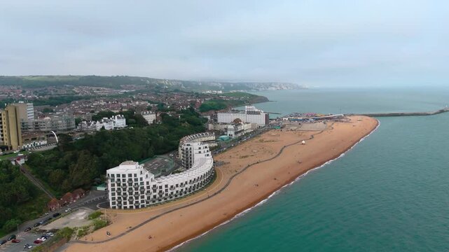 Aerial View of Folkestone, UK (2)