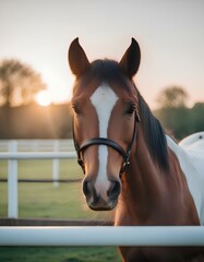 beautiful brown horse in high quality