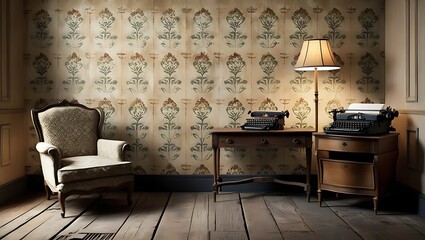 Step back in time with this vintage studio background, perfect for creating visuals that evoke a sense of nostalgia and classic charm. 