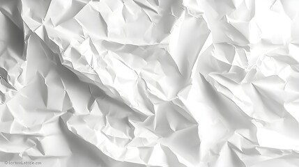 Obraz premium Crumpled White Paper Texture Background