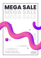 Gradient Fashion Sale A4 Poster Template with Abstract Fluid Background and Vibrant Colors 8