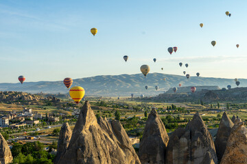 The topography of Goreme, Cappadocia, Türkiye is unique.