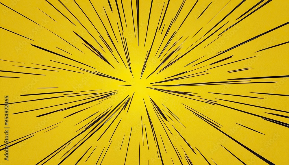 Poster abstract yellow zoom lines empty background 102