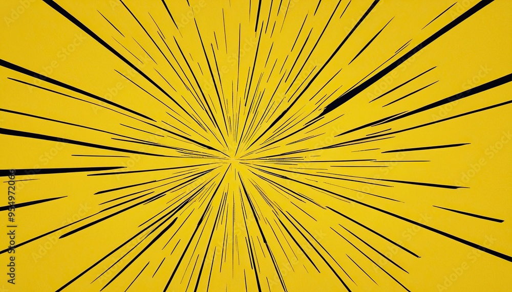 Poster abstract yellow zoom lines empty background 101