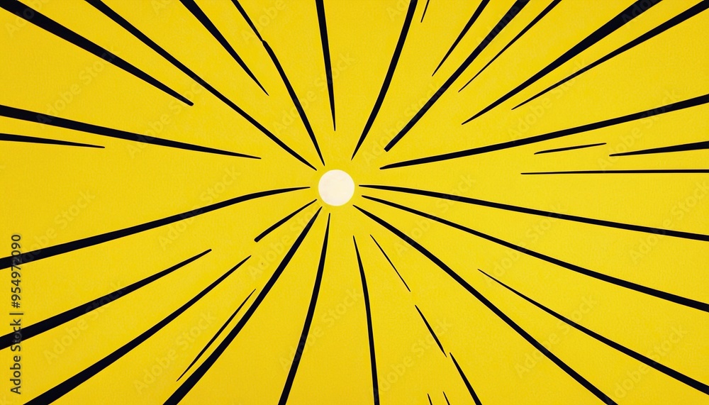 Poster abstract yellow zoom lines empty background 100