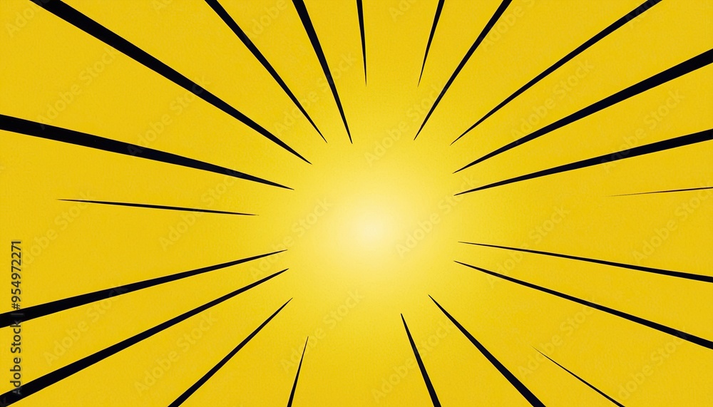 Poster abstract yellow zoom lines empty background 89