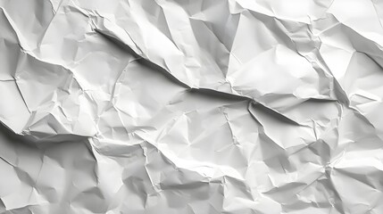 Fototapeta premium Crumpled White Paper Texture Background