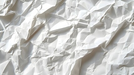 Obraz premium Crumpled White Paper Texture Background