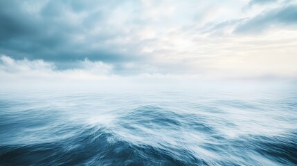 Abstract depiction of wind currents over a calm ocean, nature&rsquo;s breath, tranquil seascape. 