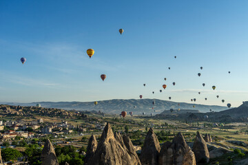 The topography of Goreme, Cappadocia, Türkiye is unique.