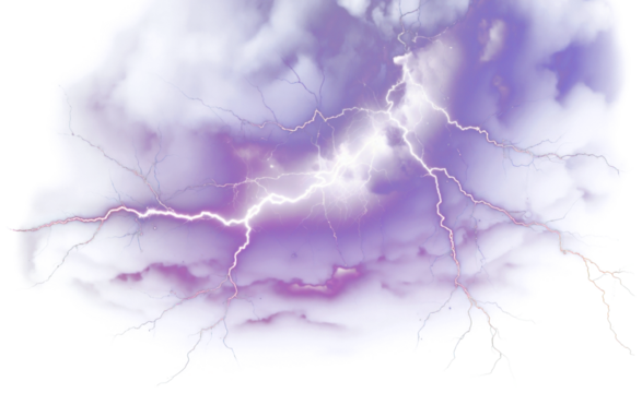 PNG  Dramatic purple lightning storm