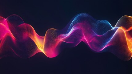 A graphic representation of electrical waveforms in a vibrant color scheme, set against a dark background for contrast and clarity.