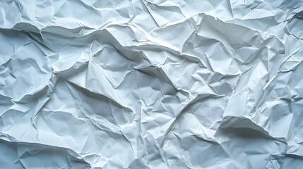 Fototapeta premium Crumpled White Paper Texture Background