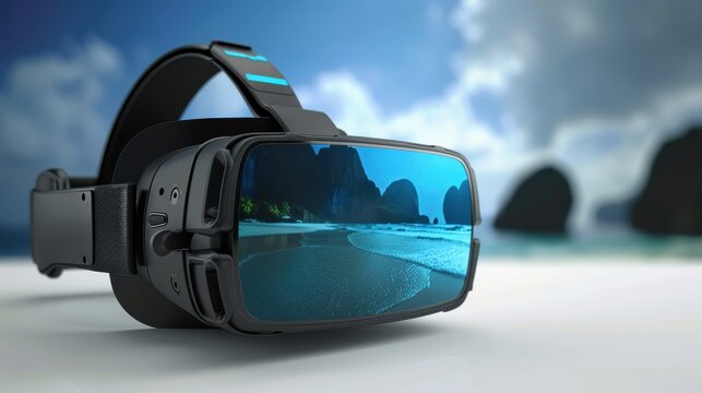 Virtual reality travel experience headset, travel technology, immersive tourism