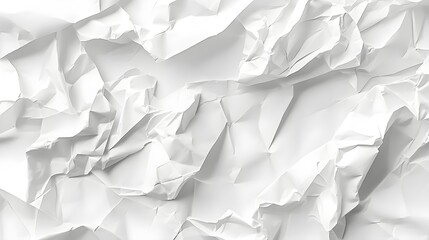 Obraz premium Crumpled White Paper Texture Background