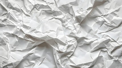 Obraz premium Crumpled White Paper Texture Background