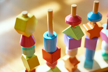 Wooden geometric shapes toy