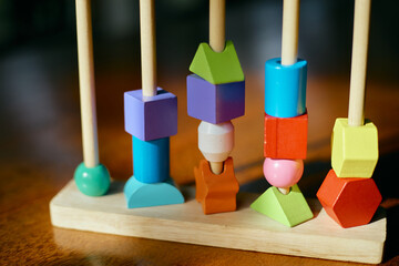 Wooden geometric shapes toy
