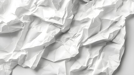 Obraz premium Crumpled White Paper Texture Background