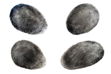 Set of fingerprint black png