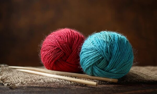 two skeins of wool thread on the table