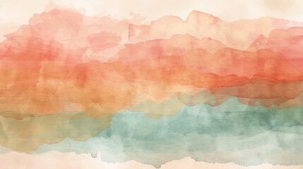 Obraz premium Stunning Hand Drawn Watercolor Border Background: A Delicate and Enchanting Visual Delight. Showcasing Artistry and Creativity.