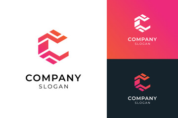 Modern creative letter C logo design