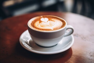 Close up of a espresso coffee in cafe