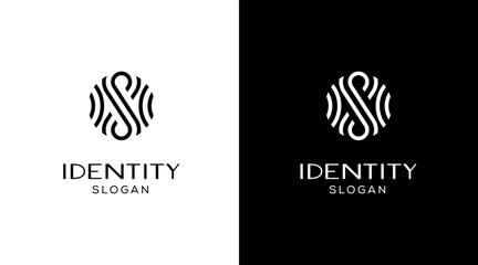 Minimalist modern and creative letter S logo design. Luxury S logo icon