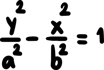 Naklejka premium hyperbola math graph formula