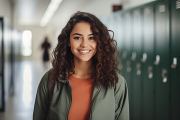 Fototapeta premium Smiling portrait of a female student