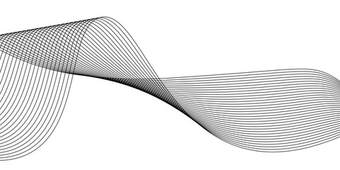 abstract black wave lines on white background,business, science concept. Asset for banner, overlay, collage, montage.blend line gray pattern with wavy stripes of the pattern of gray lines background.