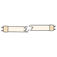 broken long bulb illustration hand drawn isolated vector