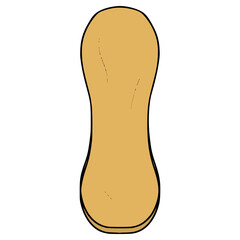 ice cream wooden spoon illustration hand drawn isolated vector