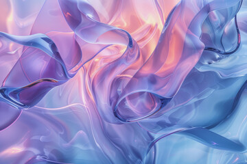 Fototapeta premium Abstract glass background amorphous nature Light purple background mixed with blue.