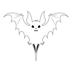 The outline of a bat, animals for Halloween.